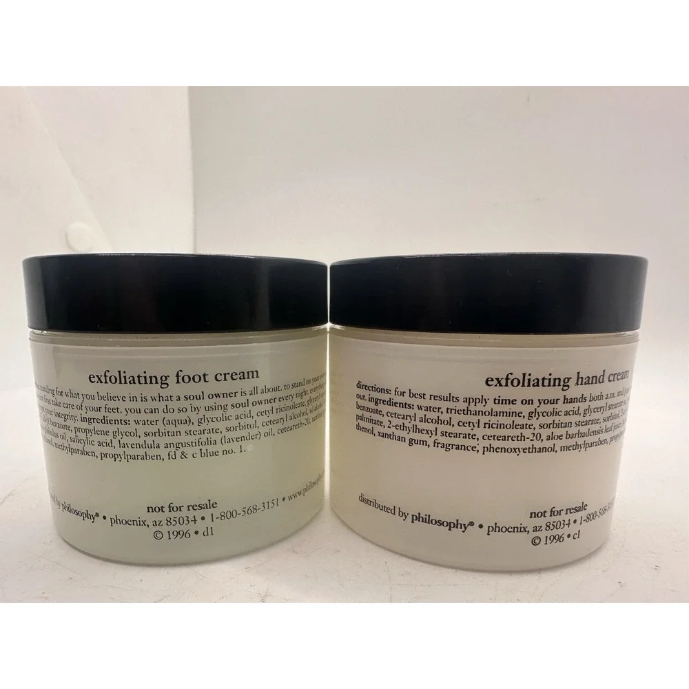 Philosophy Soul Owner & Time On Your Hands Cream 2 oz Each Sealed Vintage Lot
